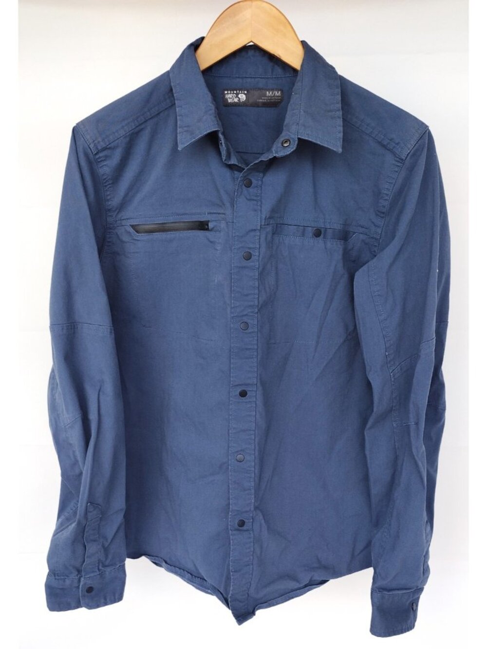 Mountain Hardwear AP Shirt Long Sleeved Button-Down Blue Size Medium